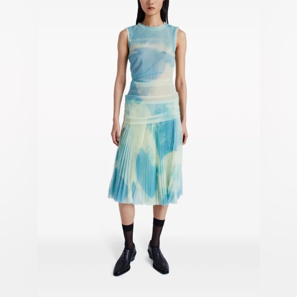 PROENZA SCHOULER Layered printed chiffon dress NWT - Picture 5 of 12